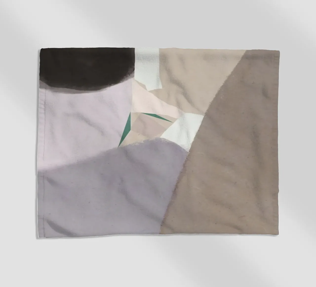 Gedempte vormen abstracte compositie strandhanddoek van Little Dean