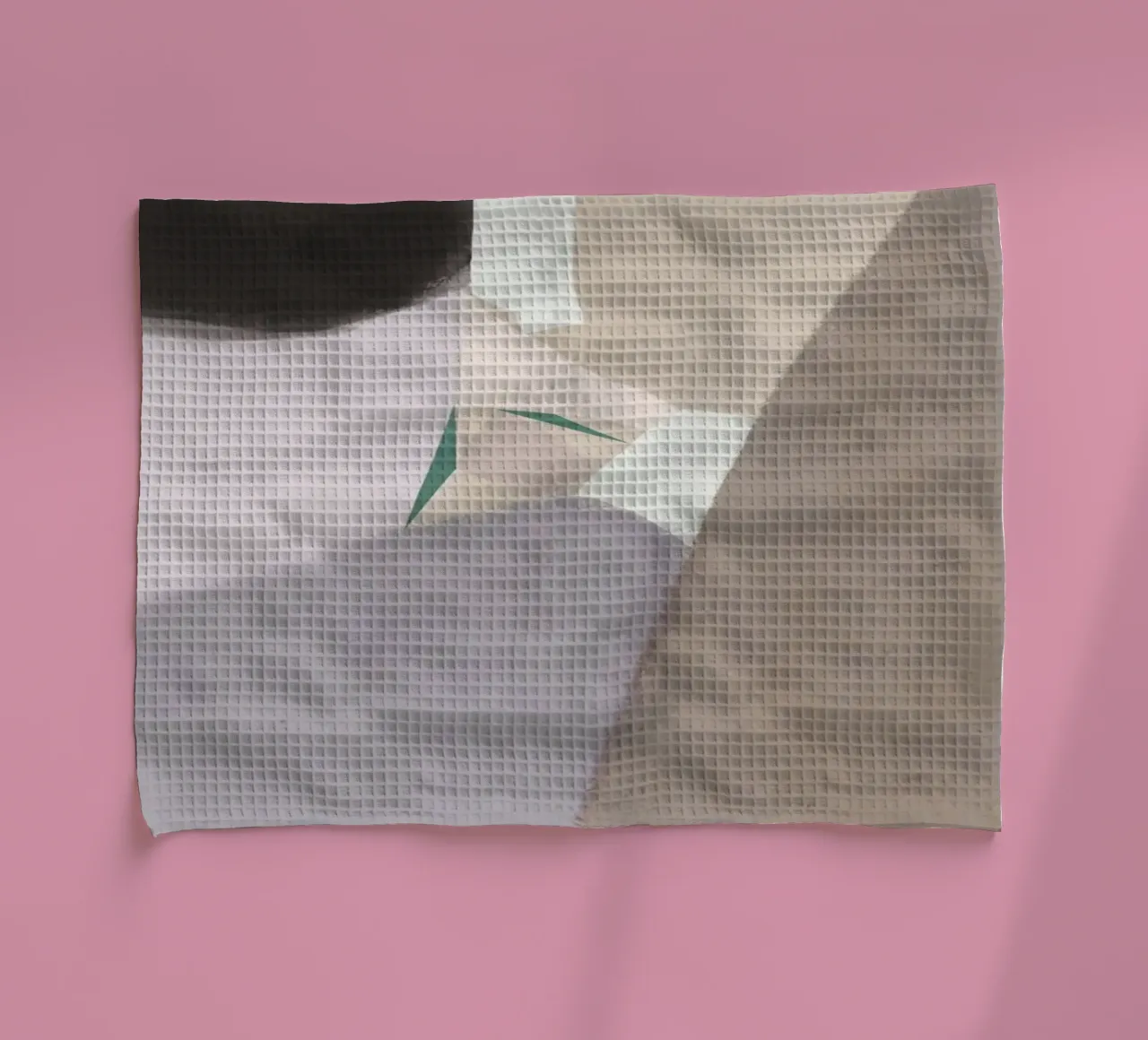 Gedempte vormen abstracte compositie theedoek van Little Dean