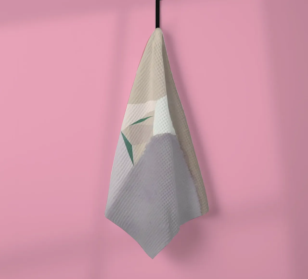 Gedempte vormen abstracte compositie theedoek van Little Dean