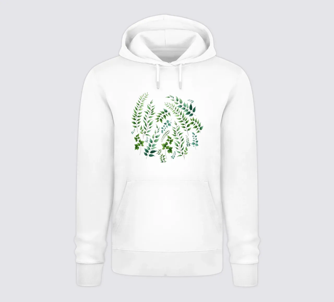 Greenery Botanical Print Verde sudadera con capucha de SilverPegasus
