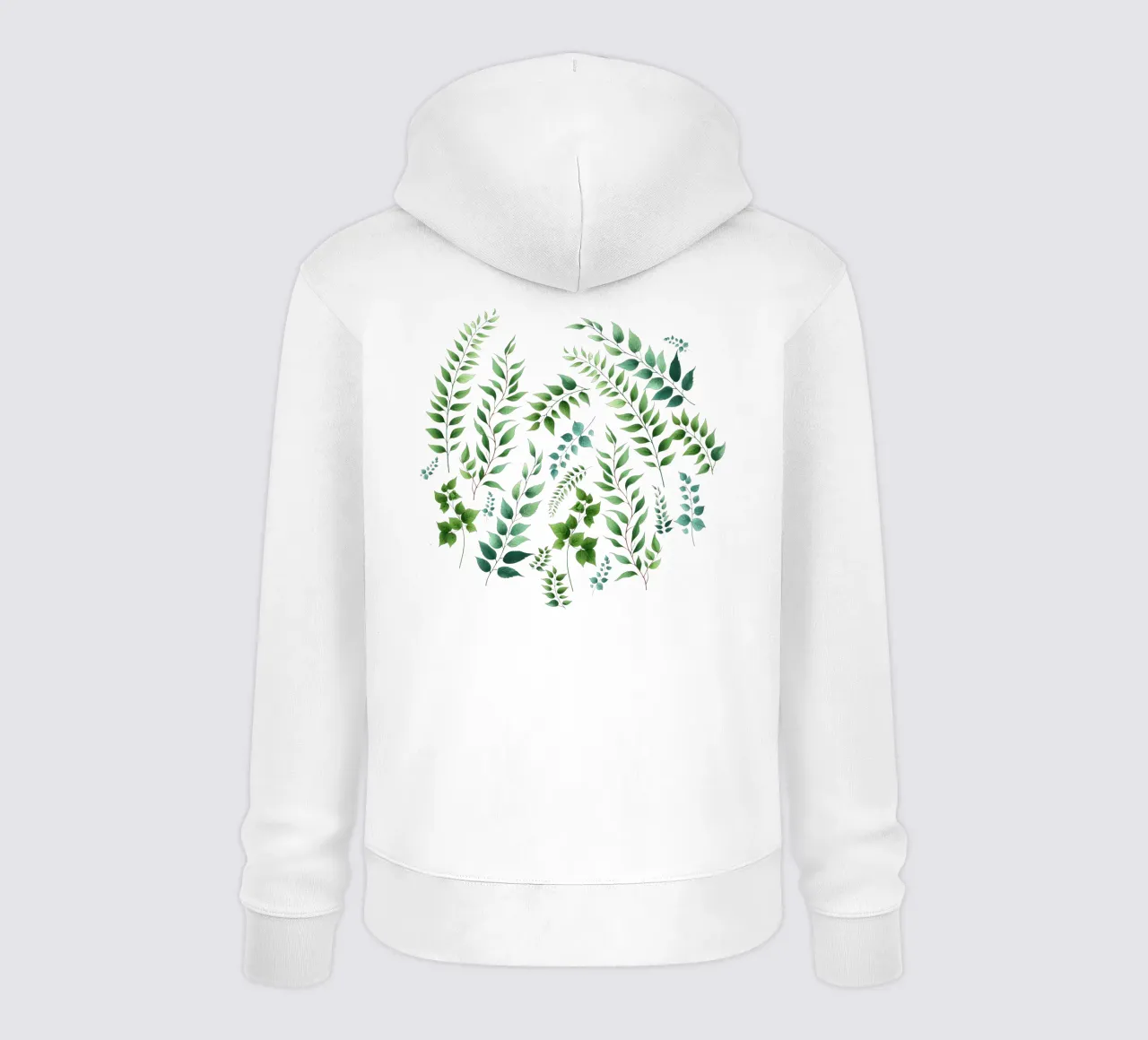 Greenery Botanical Print Verde sudadera con capucha de SilverPegasus