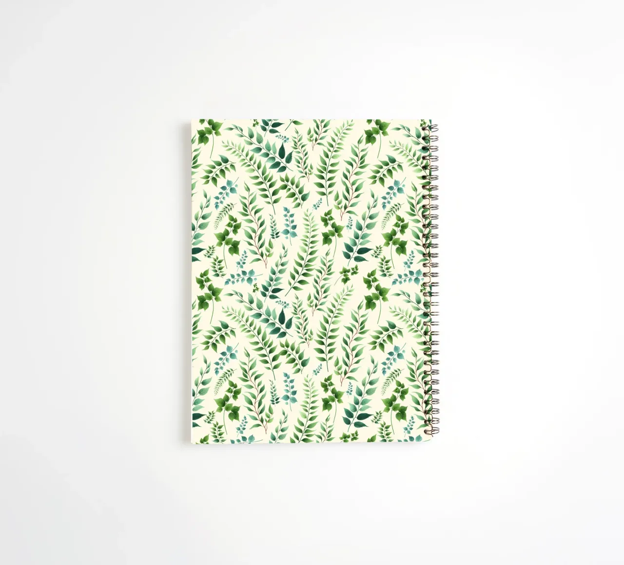 Greenery Botanical Print Green spiral notebook by SilverPegasus