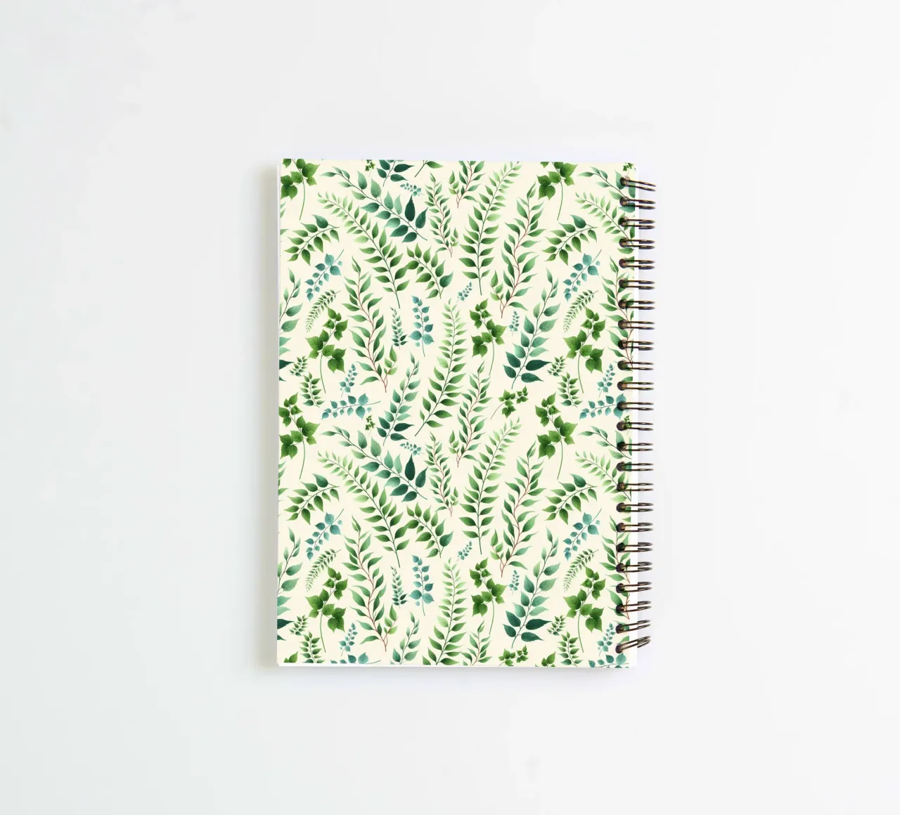 Greenery Botanical Print Green spiral notebook by SilverPegasus