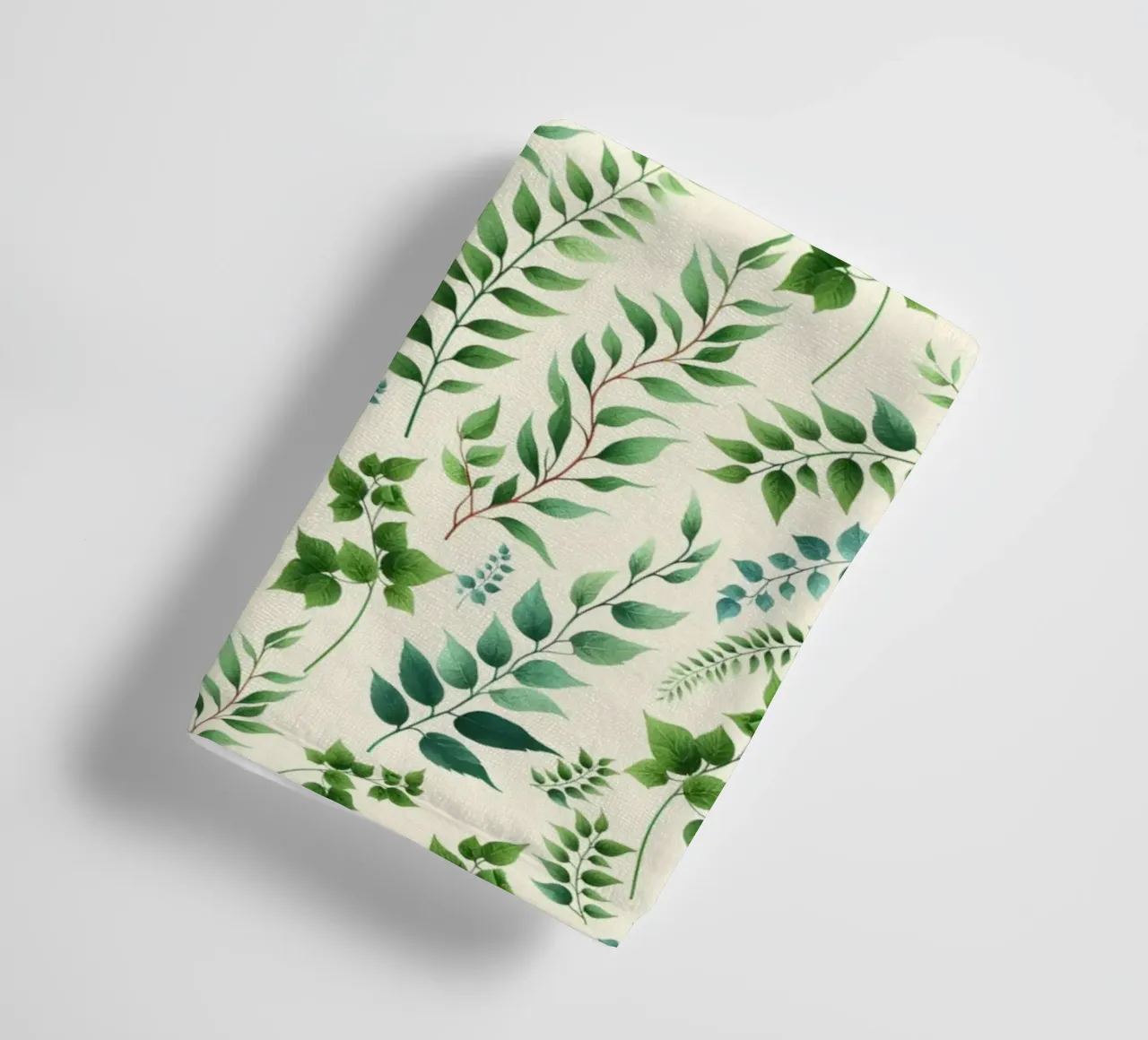 Greenery Botanical Print Green towel by SilverPegasus