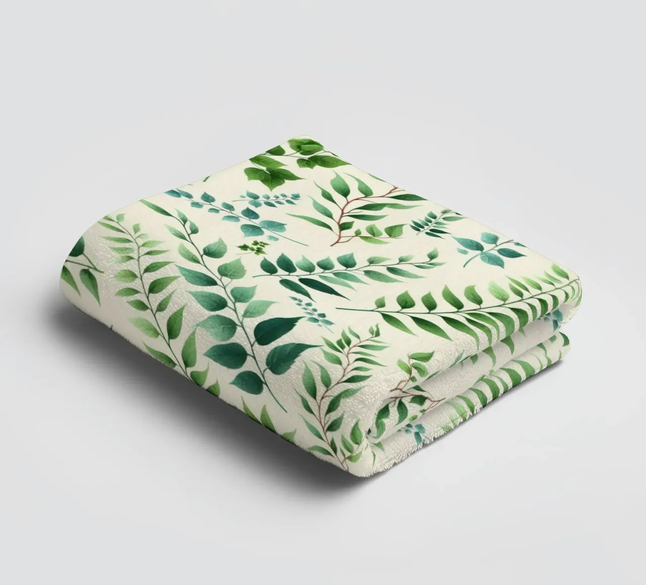 Greenery Botanical Print Green towel by SilverPegasus