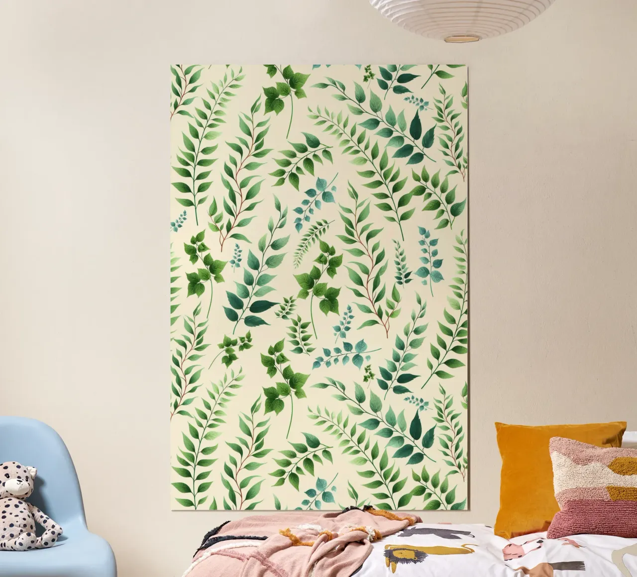 Stampa botanica Greenery Verde poster con telaio in plastica da SilverPegasus