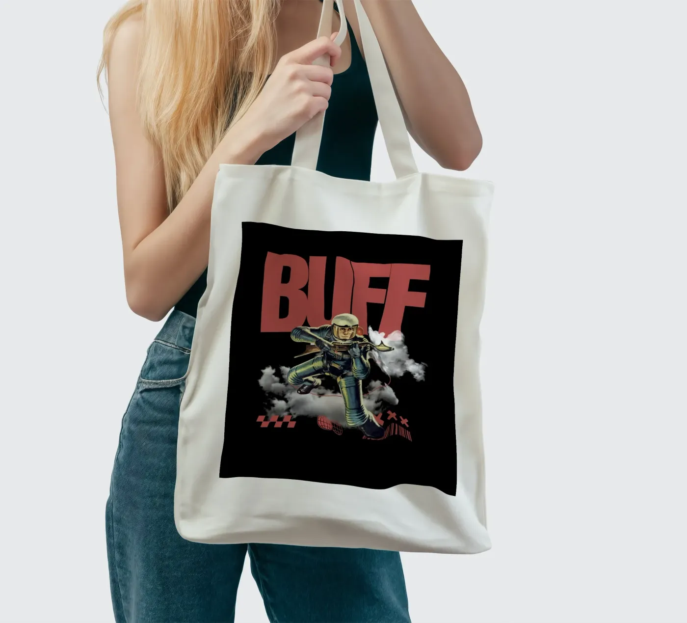 BUFF tote bag by SMRT STUDIO