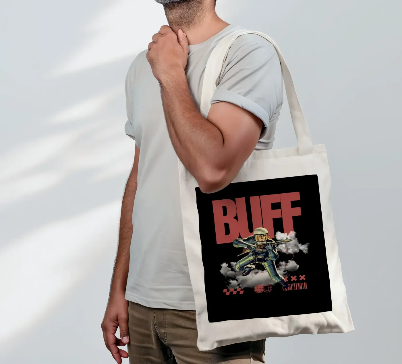 BUFF tote bag by SMRT STUDIO