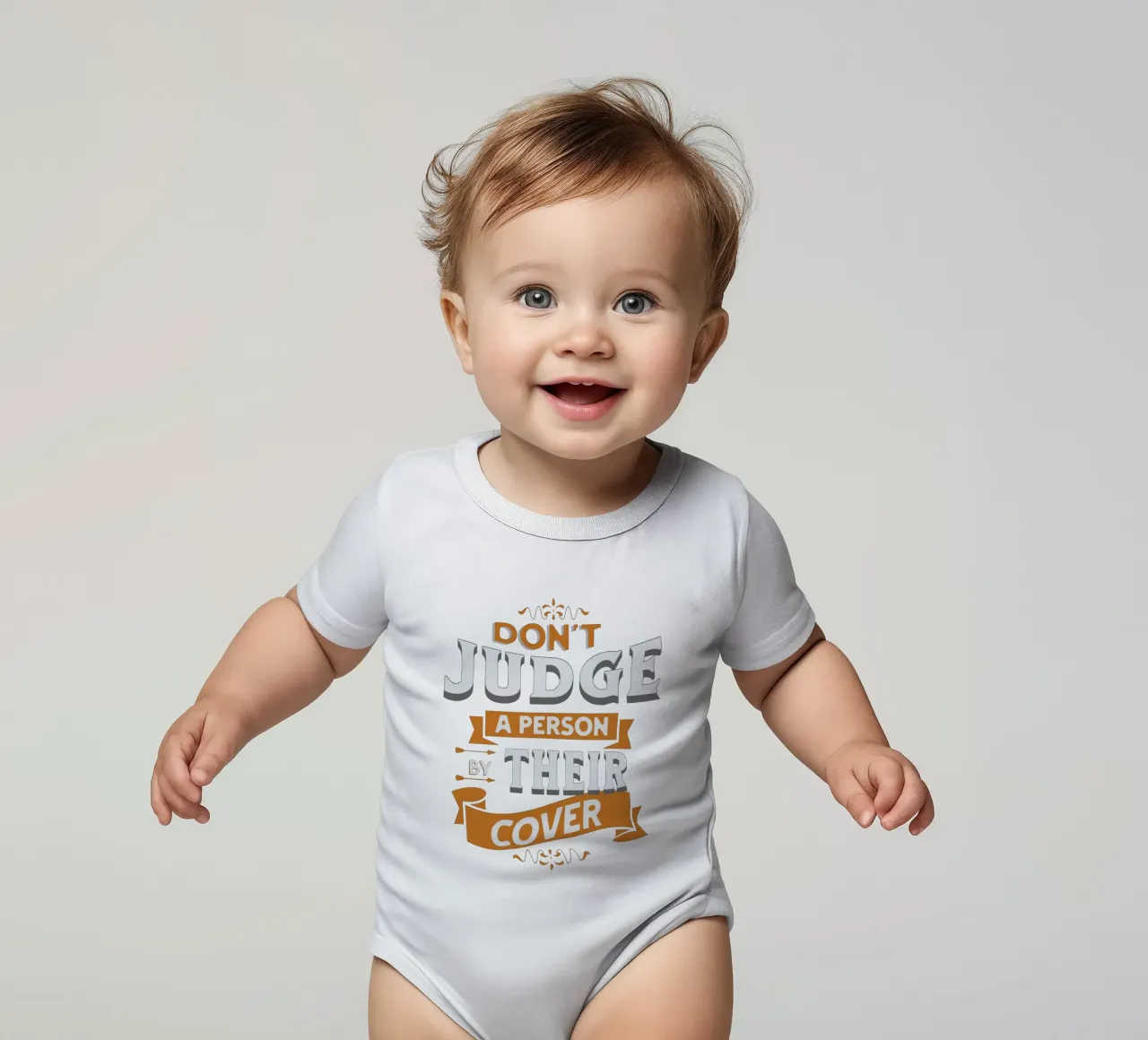 Beurteilen Sie eine Person nicht nach ihrer Hülle Kurzarm Babybody von Gunawan Rb