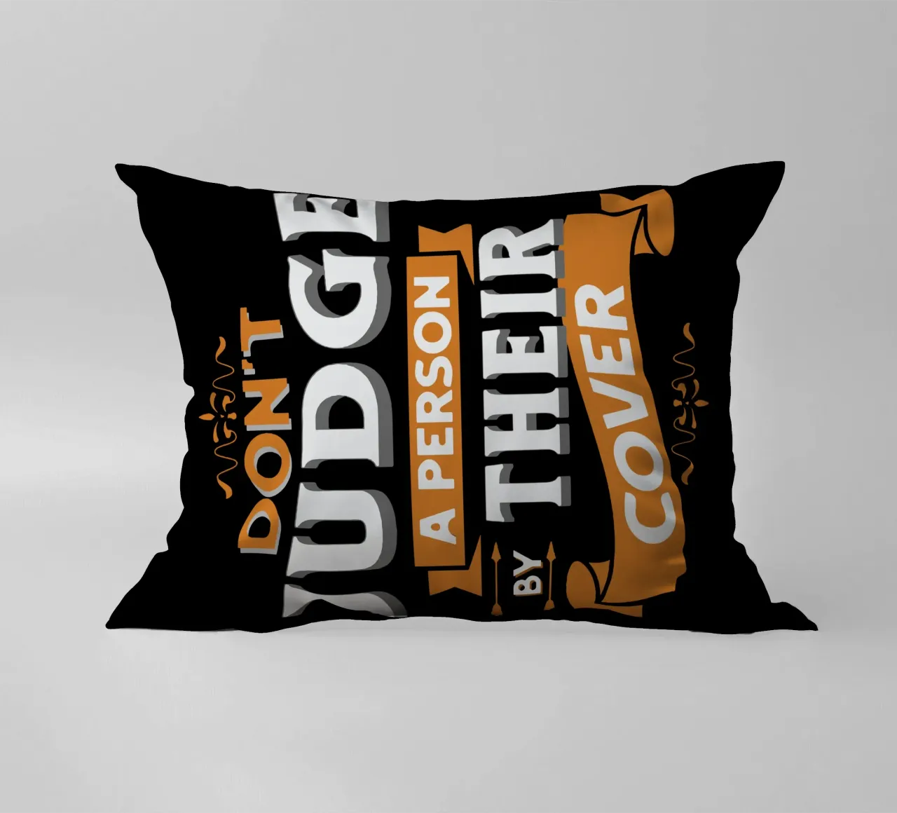 Don't Judge a Person by Their Cover decorative cushion by Gunawan Rb
