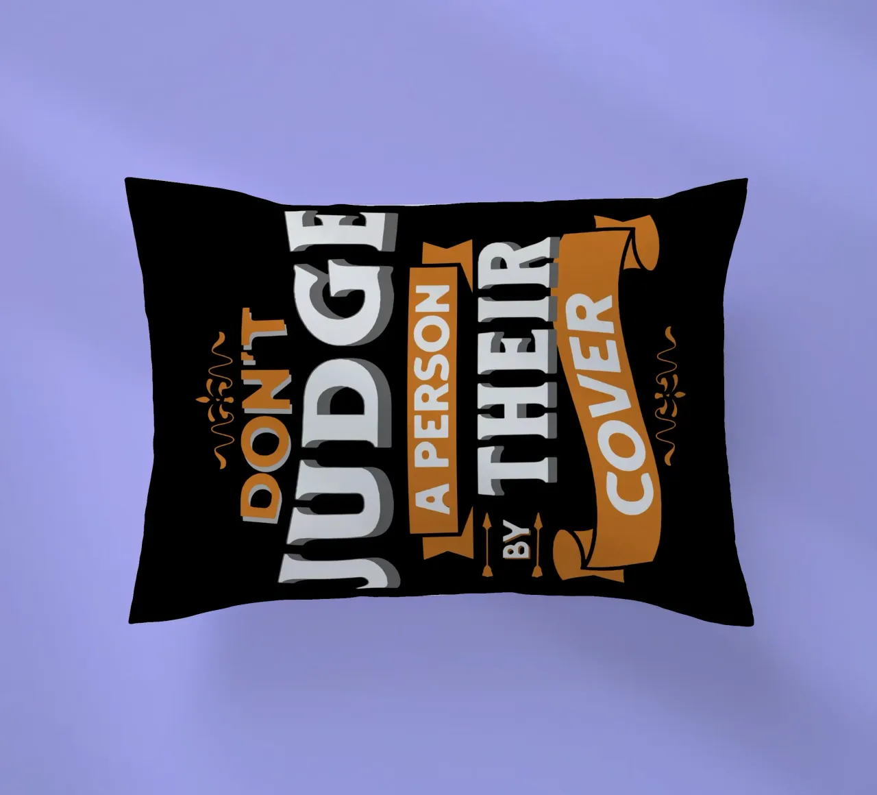 Don't Judge a Person by Their Cover decorative cushion by Gunawan Rb