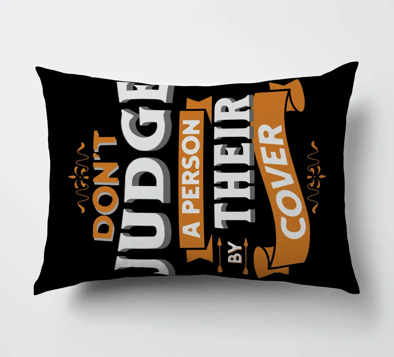 Don't Judge a Person by Their Cover decorative cushion by Gunawan Rb