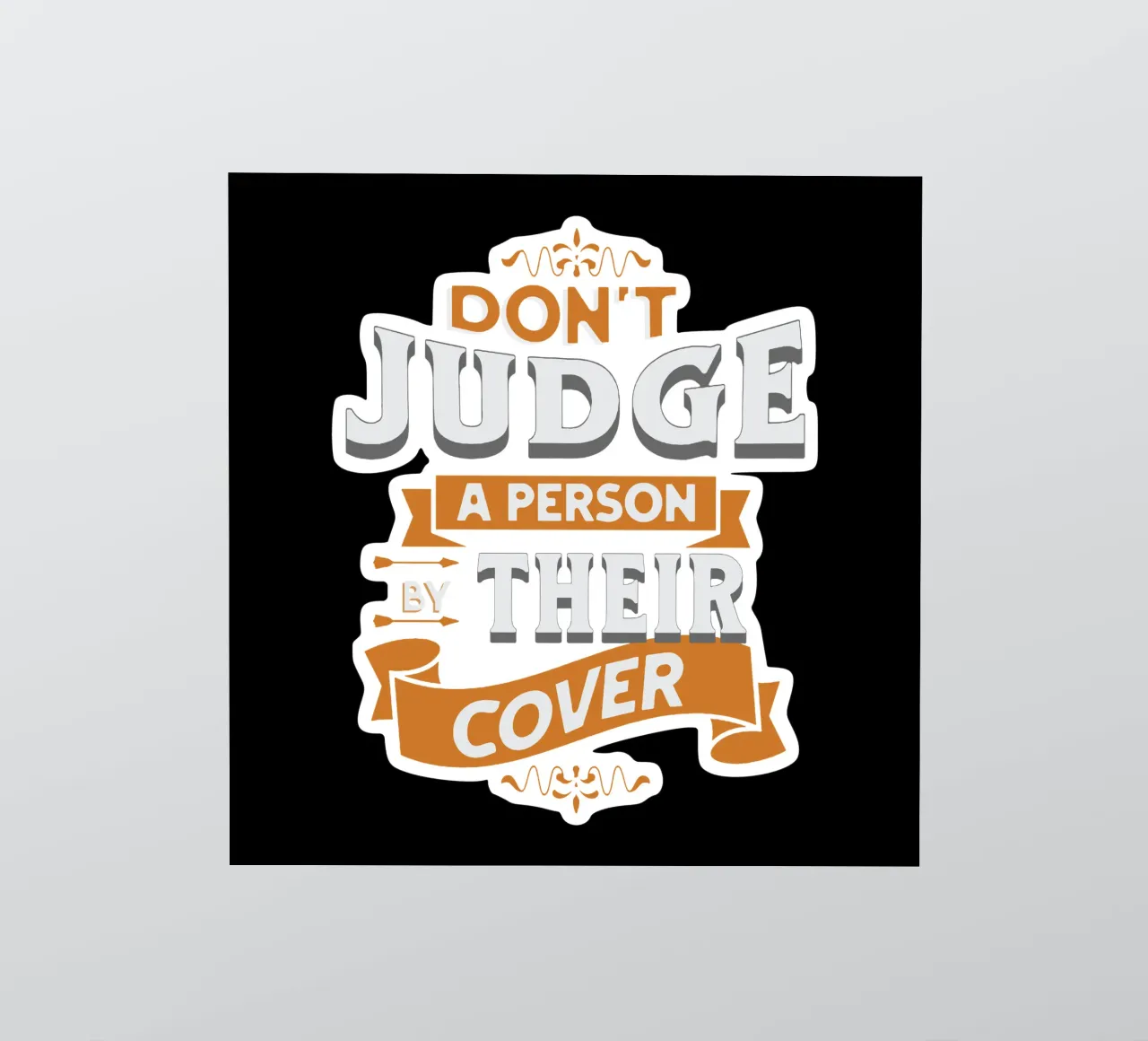 Don't Judge a Person by Their Cover sticker by Gunawan Rb