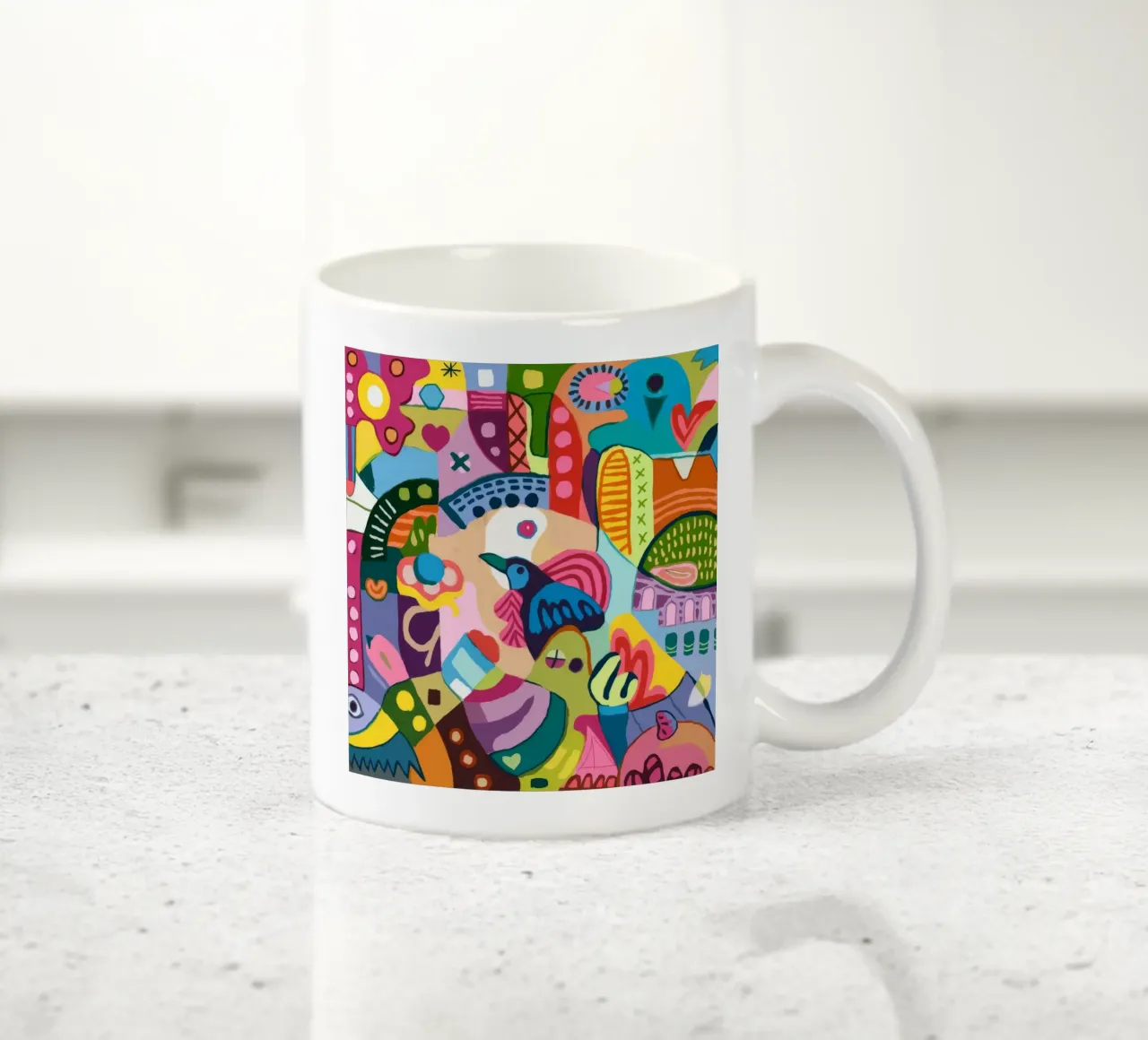 Dynamische abstrakte Sinfonie Keramik Tasse von Monarco Virtuoso