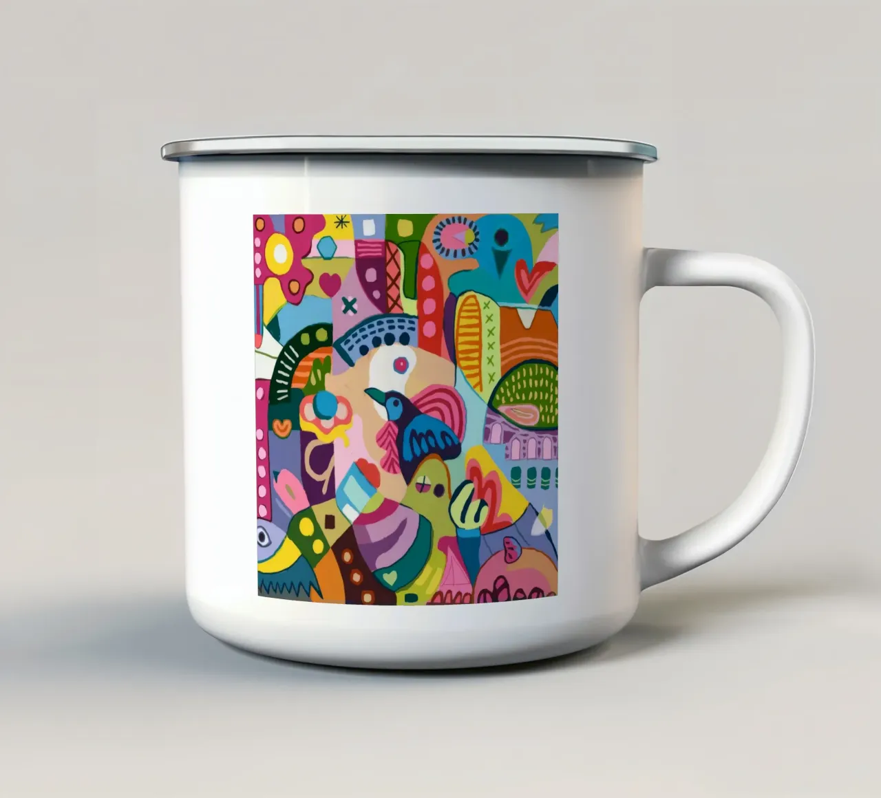 Symphonie abstraite dynamique mug en émail de Monarco Virtuoso