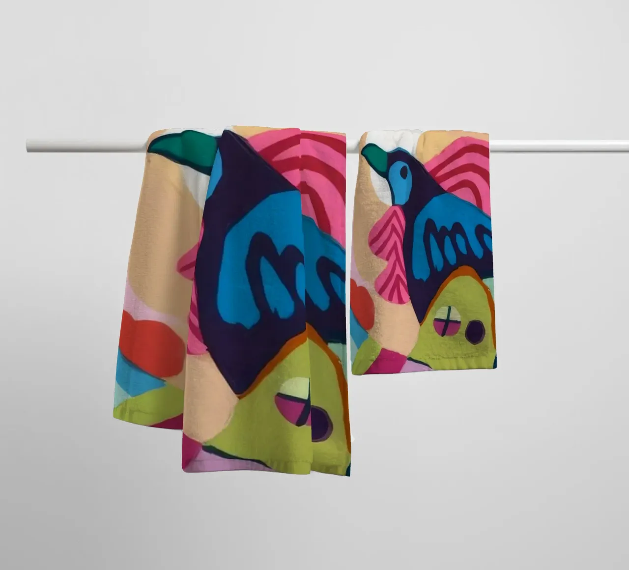 Symphonie abstraite dynamique serviette de bain de Monarco Virtuoso