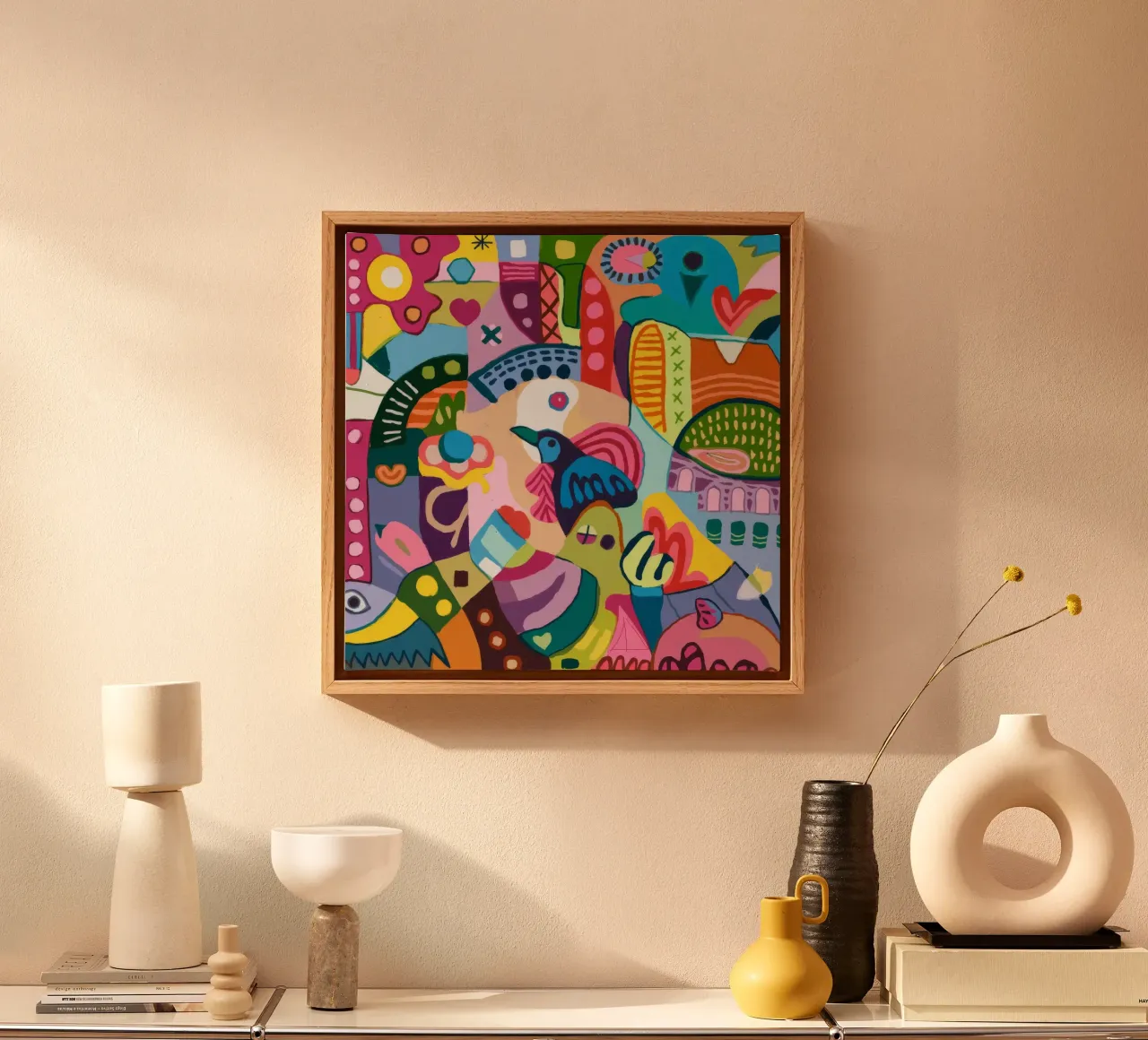 Dynamische abstracte symfonie canvas van Monarco Virtuoso