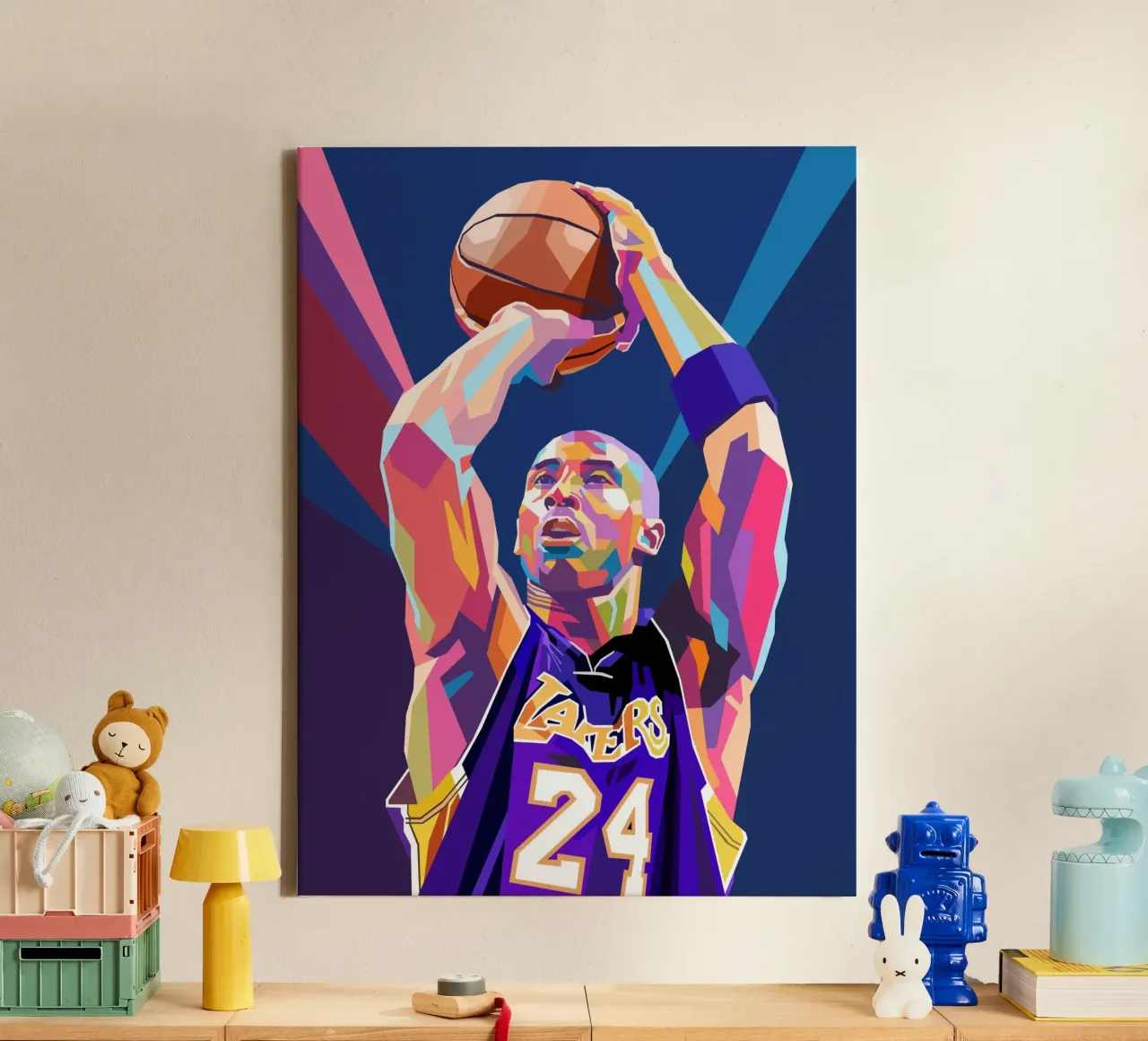 Kobe Bryant, la leggenda tela con Cornice a cassetta da Hantamrata