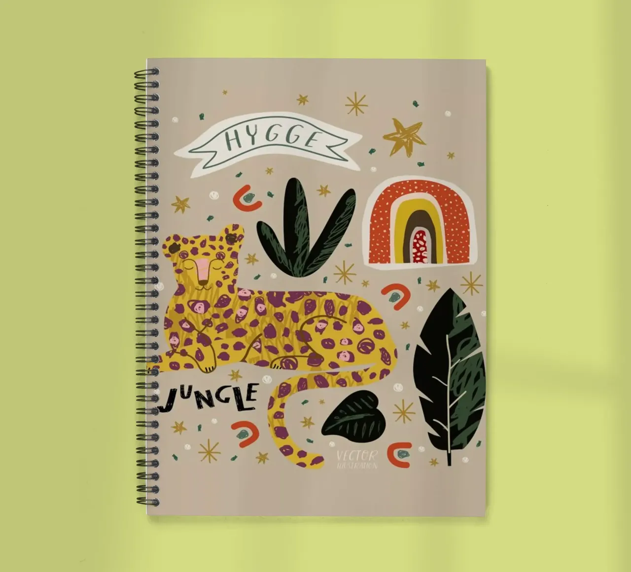 My Head Is A Jungle spiral notebook by Pure
