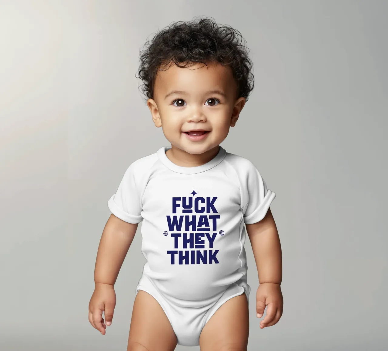 Scheiß drauf, was sie denken Kurzarm Babybody von Gunawan Rb