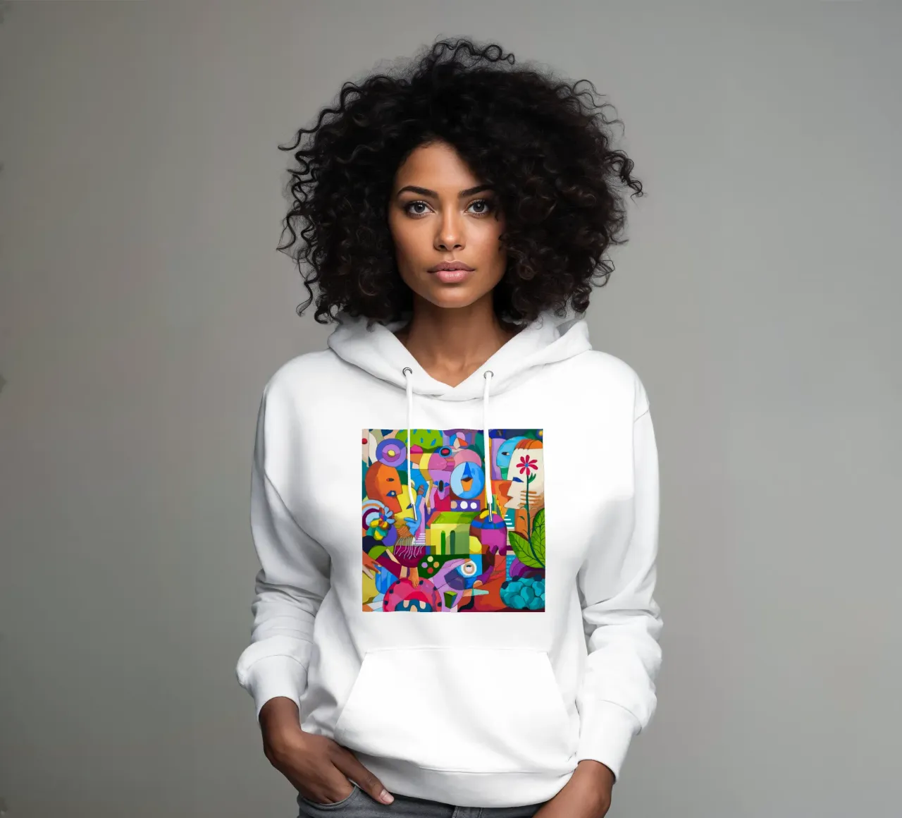 Esplosione dinamica di colori felpa con cappuccio da Monarco Virtuoso