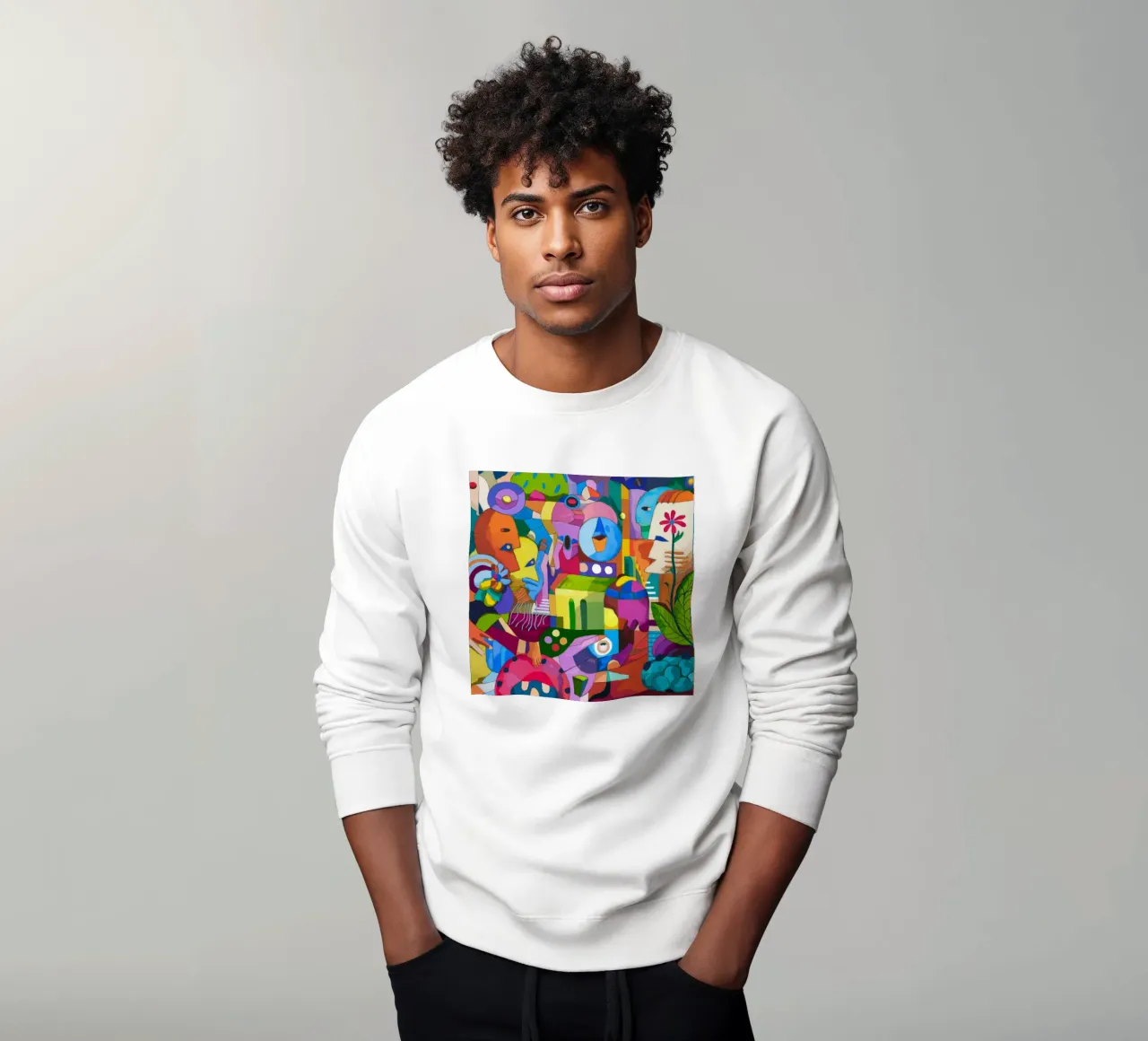 Dynamic Color Explosion sweatshirt by Monarco Virtuoso
