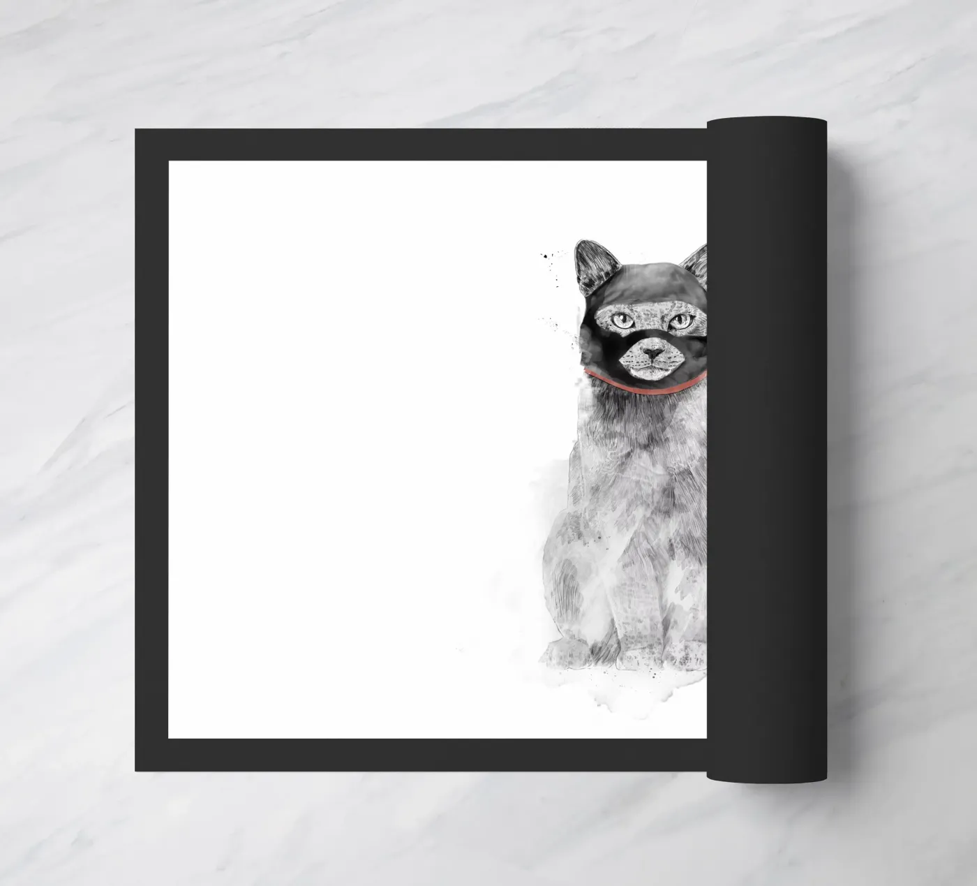 Masked Cat deurmat van Balazs Solti