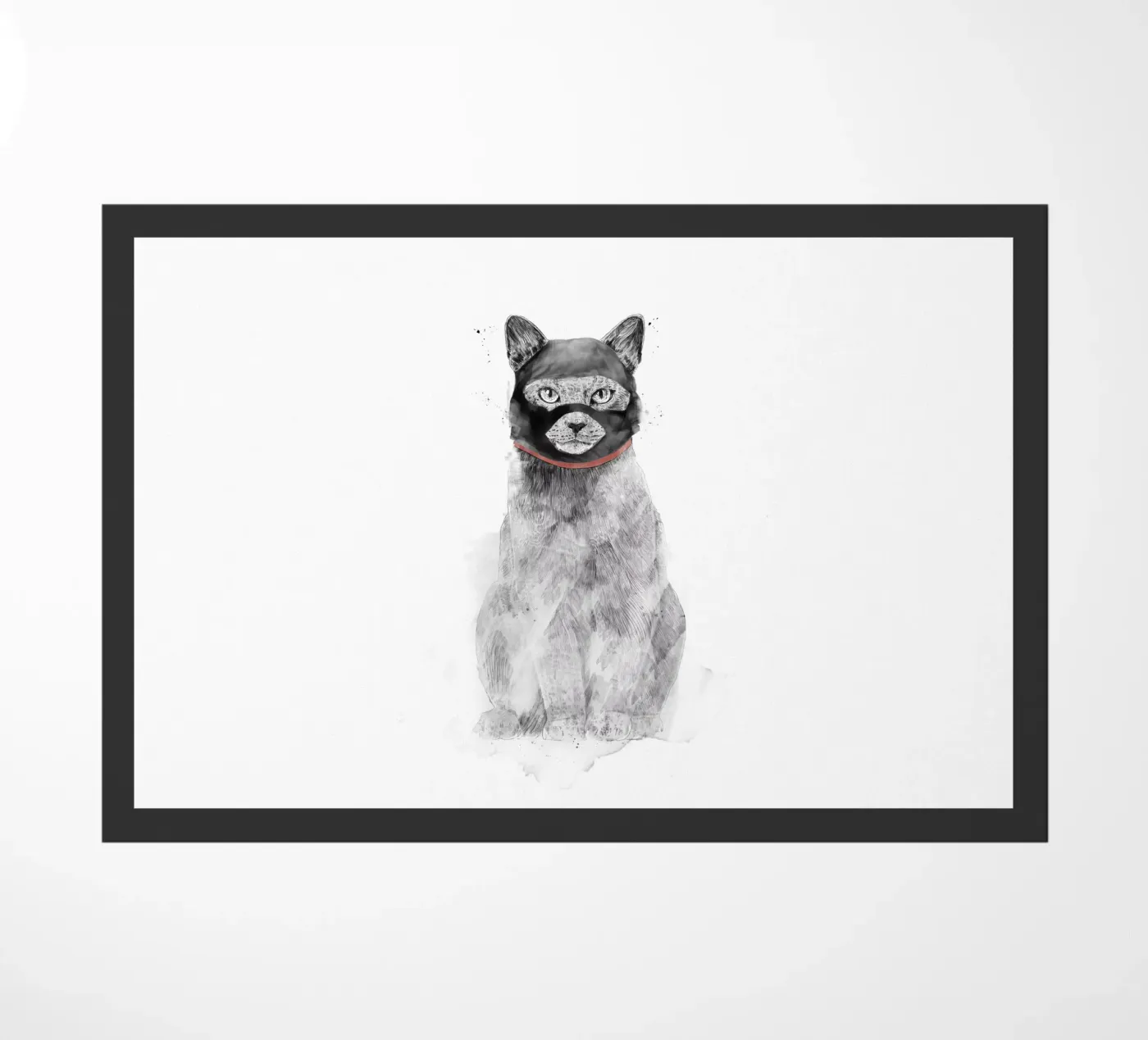 Masked Cat deurmat van Balazs Solti