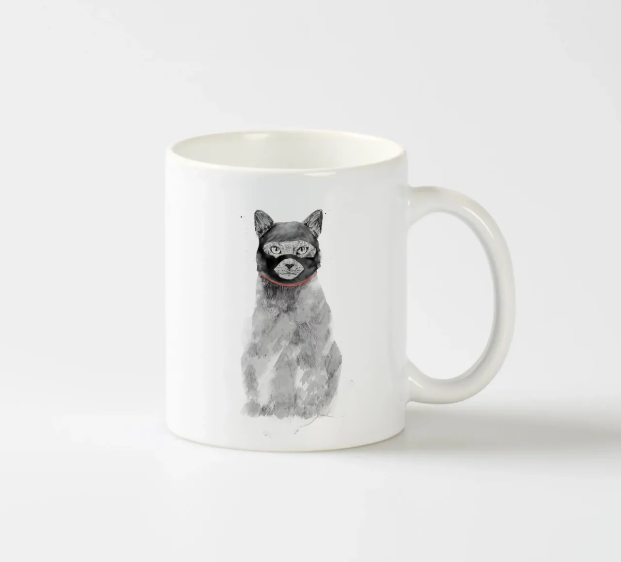 Masked Cat tazza in ceramica da Balazs Solti