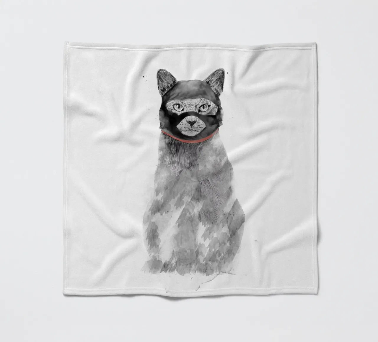Masked Cat coperta in pile da Balazs Solti