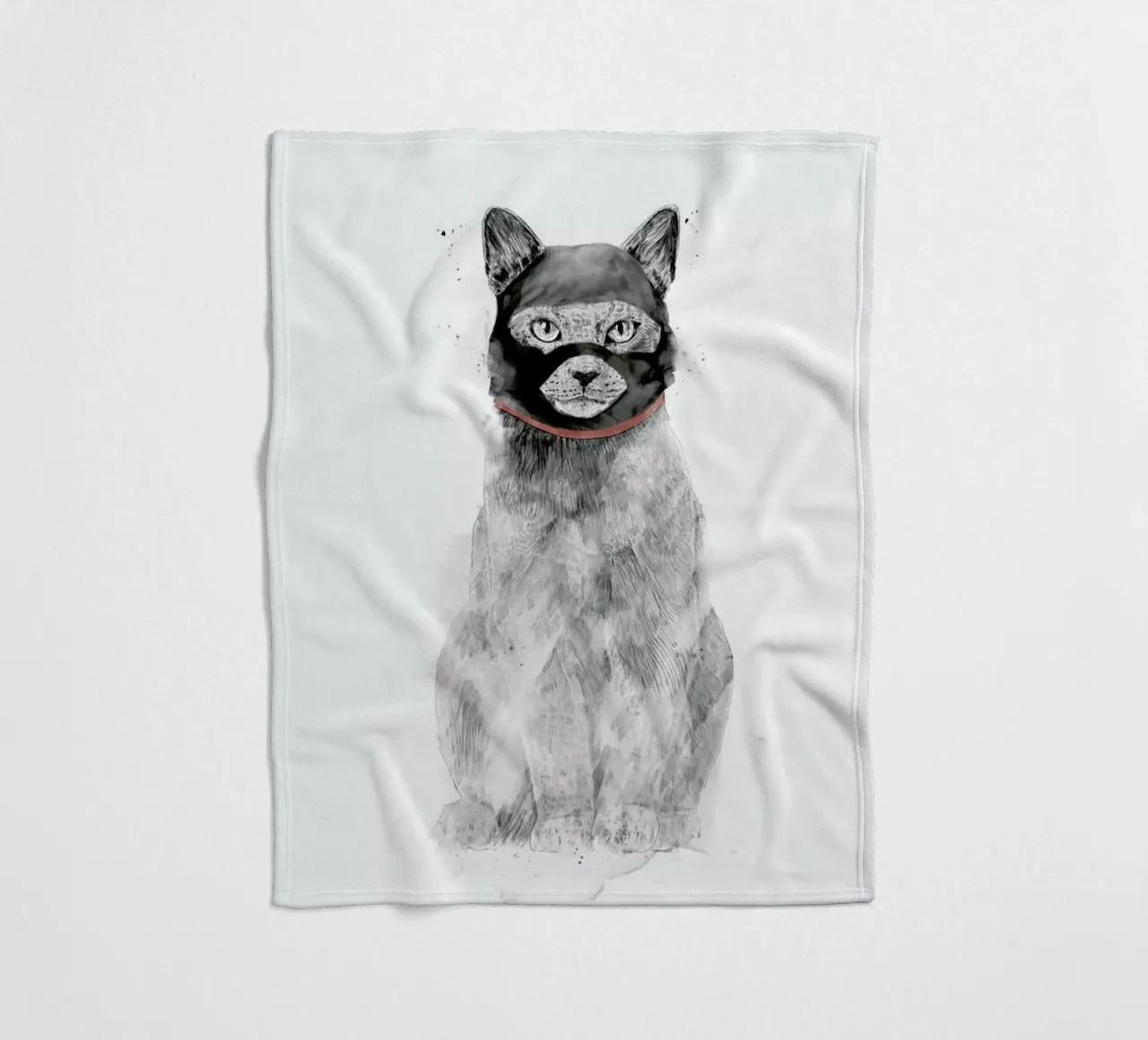 Masked Cat coperta in pile da Balazs Solti