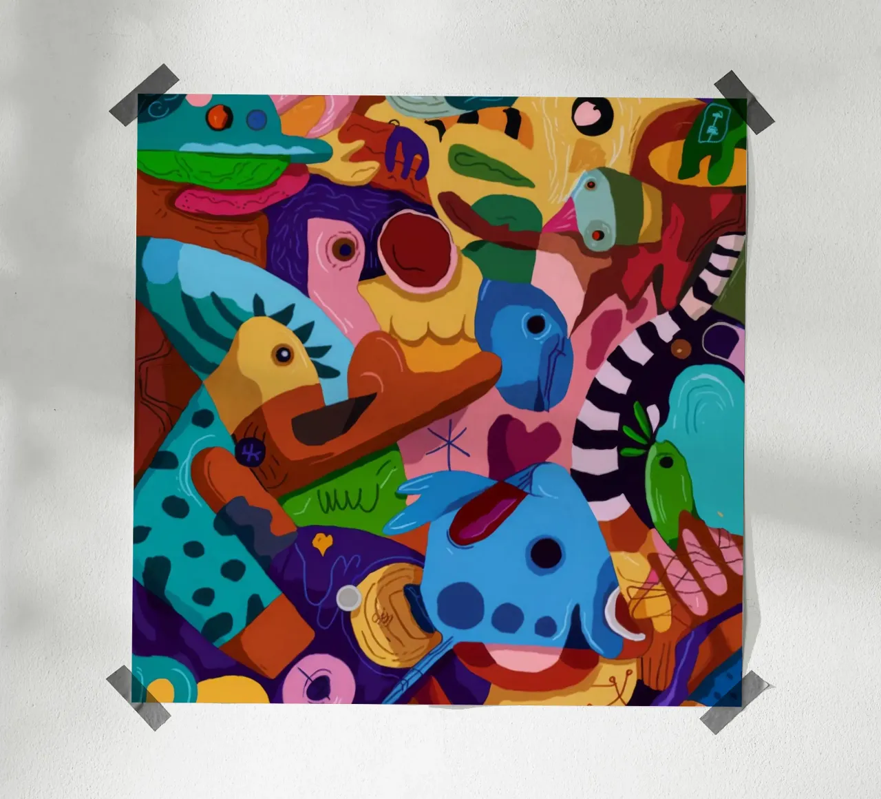 Paesaggio da sogno a motivi vivaci poster da Monarco Virtuoso