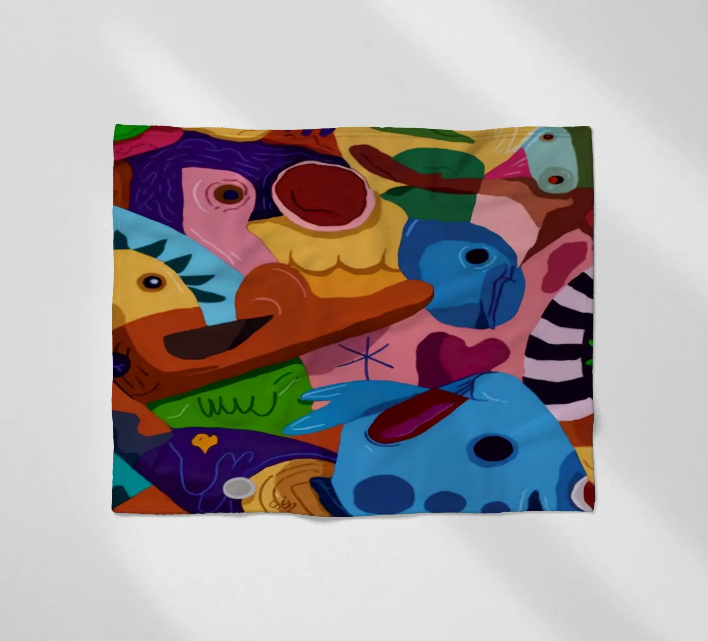 Lively Patterned Dreamscape fleece blanket by Monarco Virtuoso