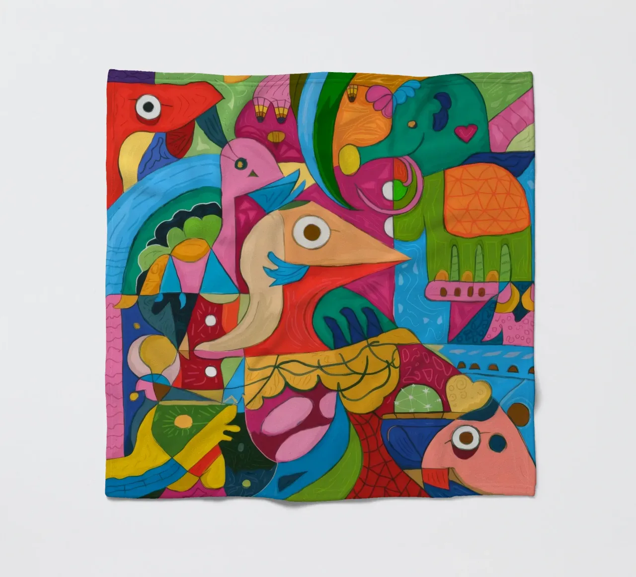 Colorful Abstract Wonderland fleece blanket by Monarco Virtuoso