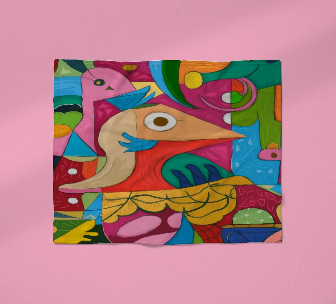 Colorful Abstract Wonderland fleece blanket by Monarco Virtuoso