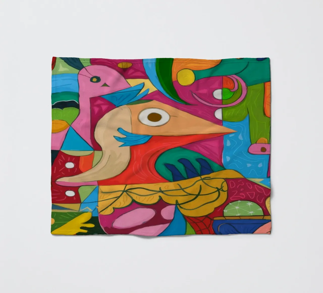 Colorful Abstract Wonderland fleece blanket by Monarco Virtuoso