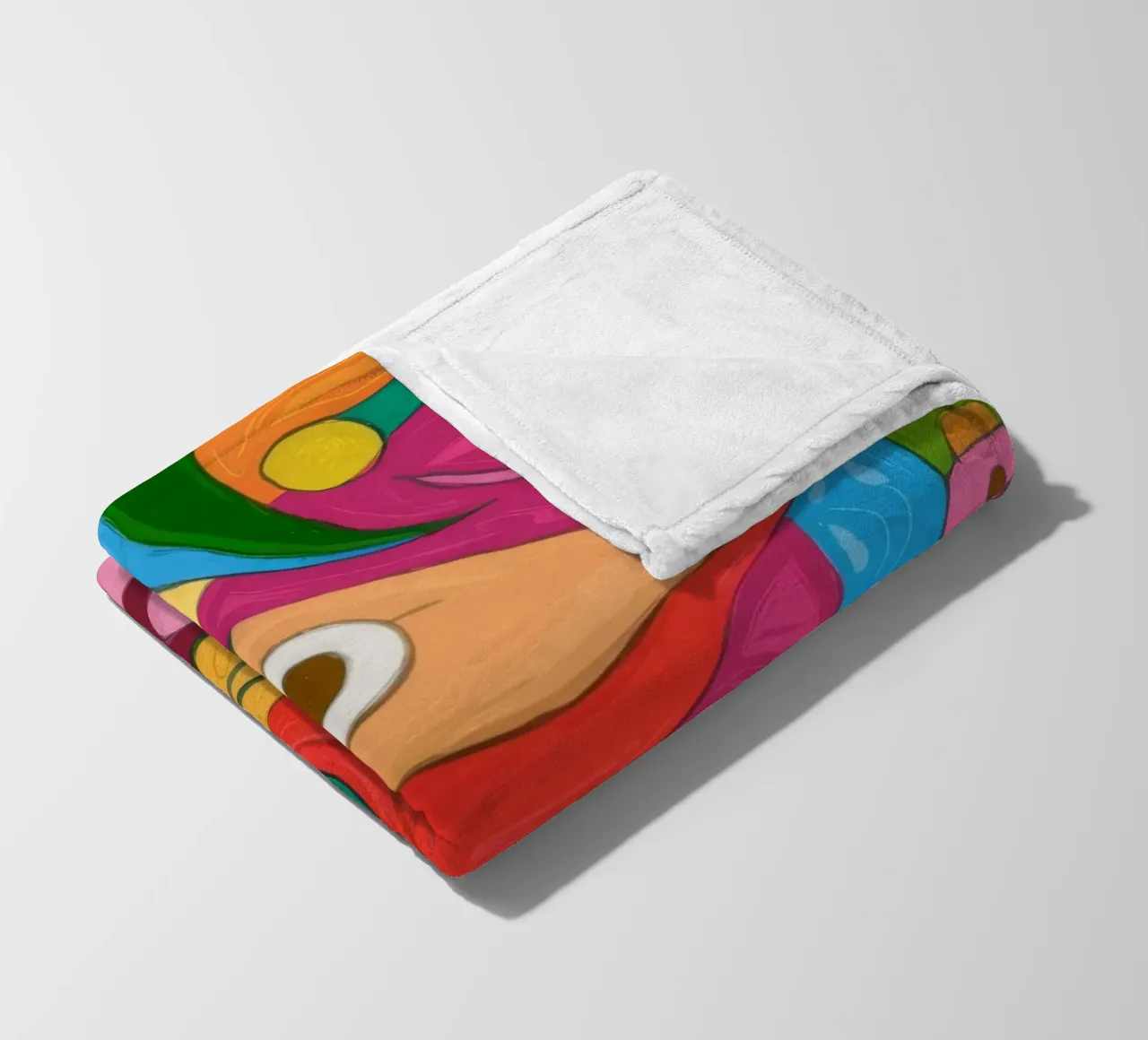 Colorful Abstract Wonderland fleece blanket by Monarco Virtuoso