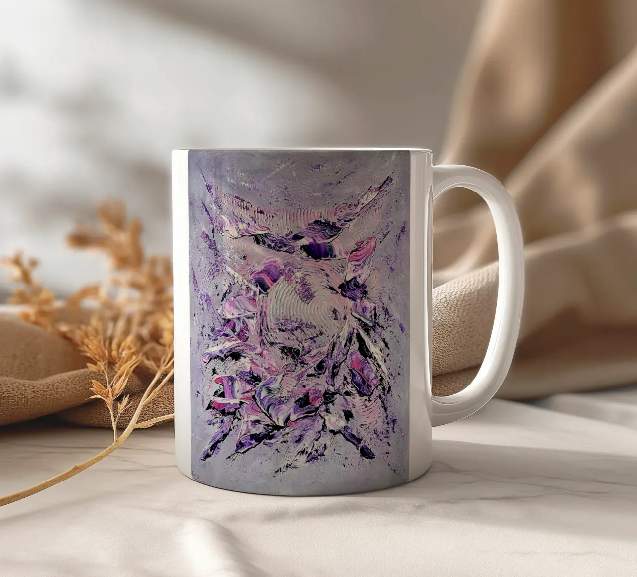 DISCO GENERATION tazza in ceramica da Thierry Vobmann Abstract painting