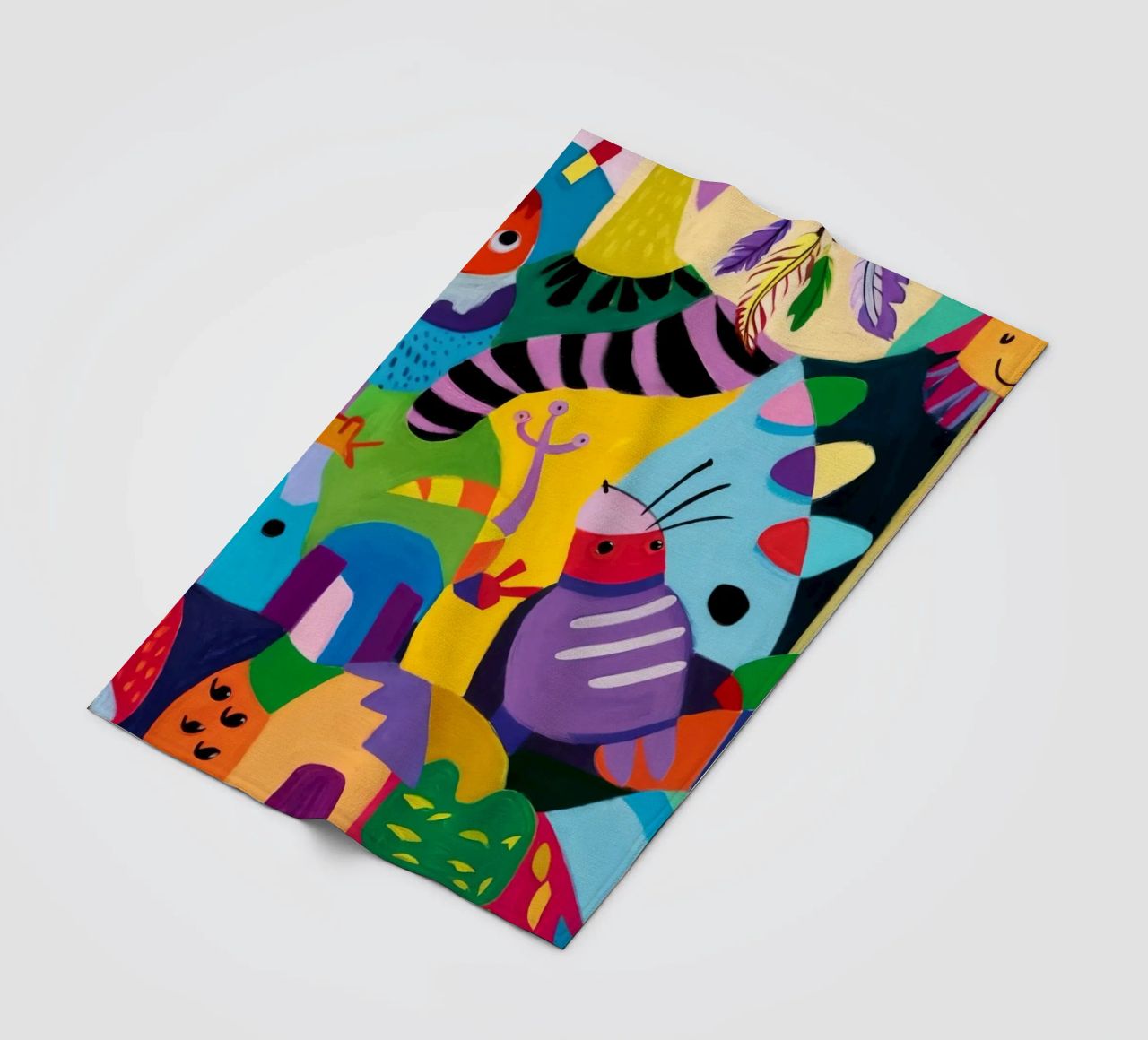 Speelse abstracte caleidoscoop fleecedeken van Monarco Virtuoso