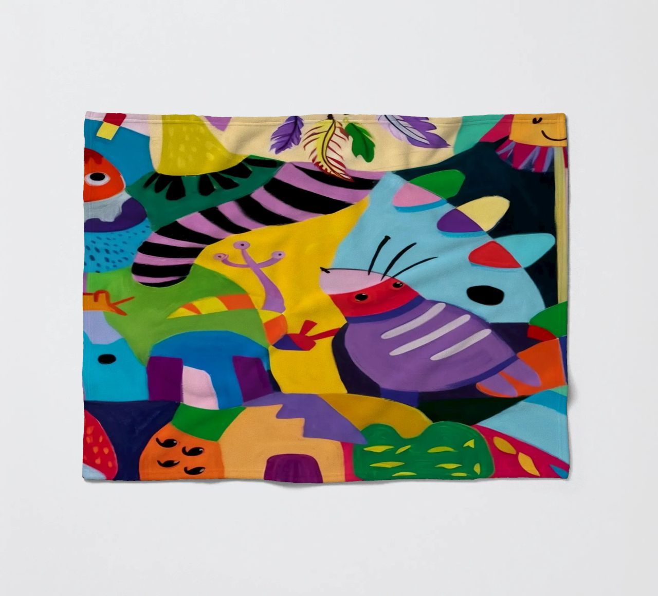Speelse abstracte caleidoscoop fleecedeken van Monarco Virtuoso