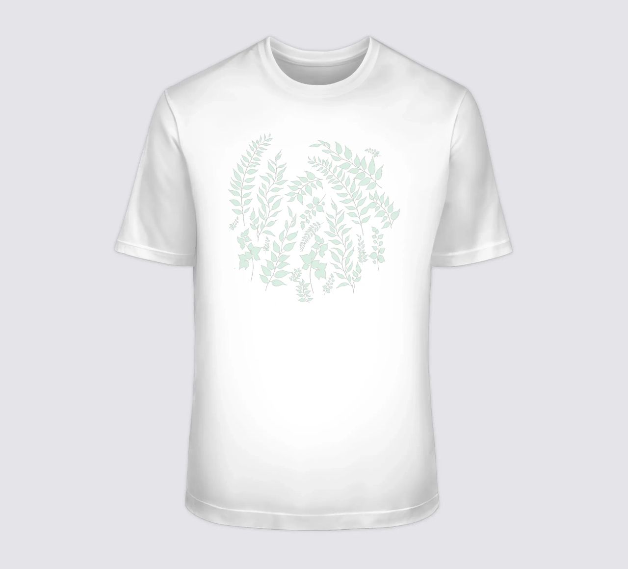 Stampa botanica Greenery Salvia e Bianco t-shirt da SilverPegasus