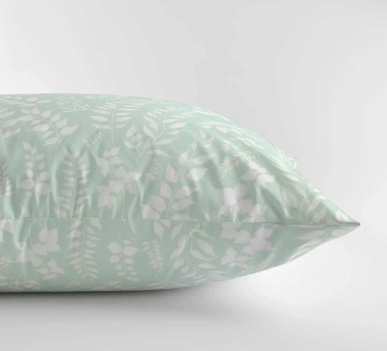 Greenery Botanical Print Sage and White decorative cushion by SilverPegasus