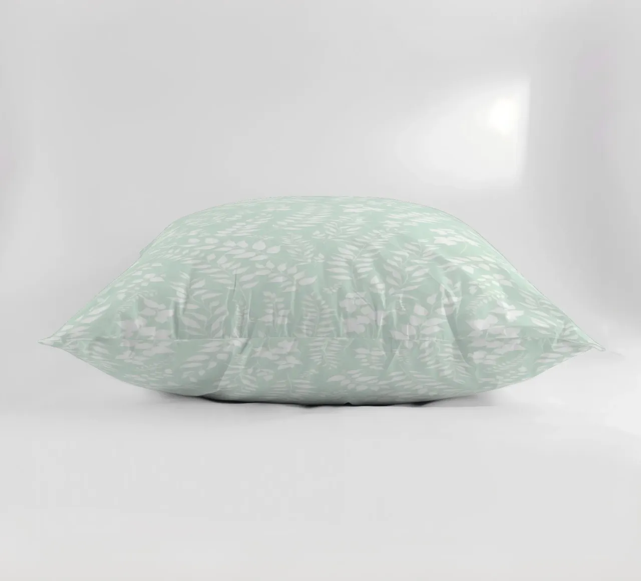 Greenery Botanical Print Sage and White decorative cushion by SilverPegasus