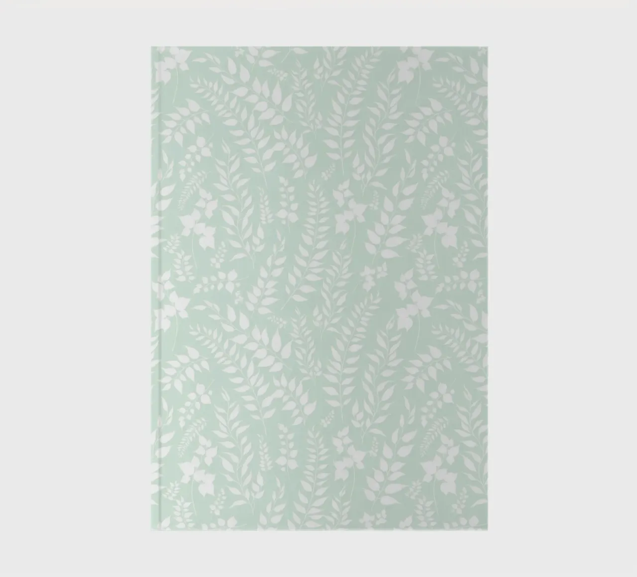 Greenery Botanical Print Sage and White notebook by SilverPegasus