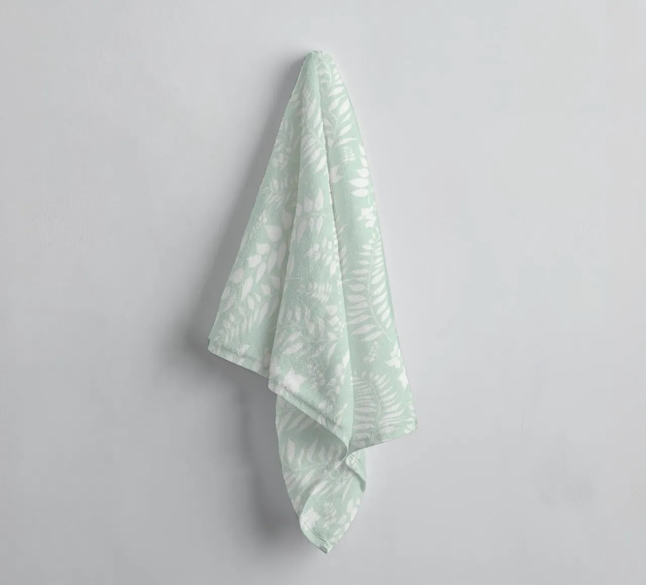 Greenery Botanical Print Sage and White towel by SilverPegasus
