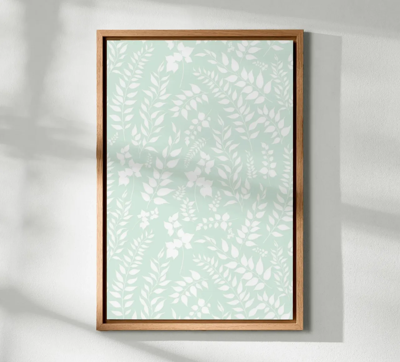 Greenery Botanical Print Sage and White canvas by SilverPegasus