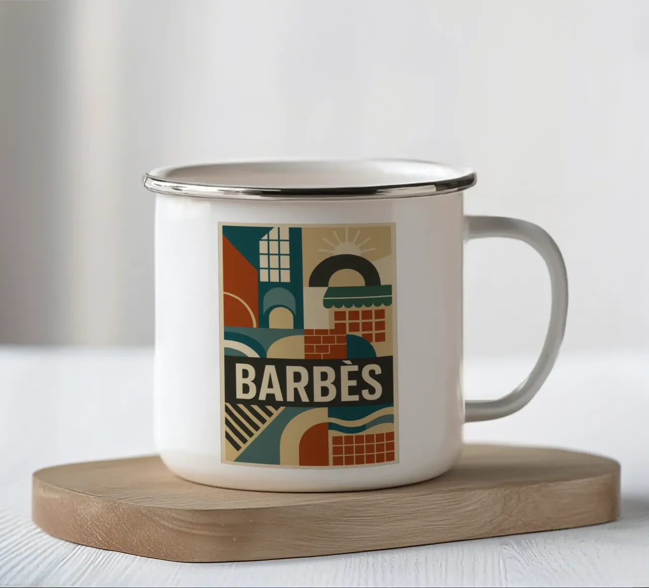 Barbès - L'energia grezza di Parigi in colori vivaci tazza in smalto da JETLAG | affiches voyage