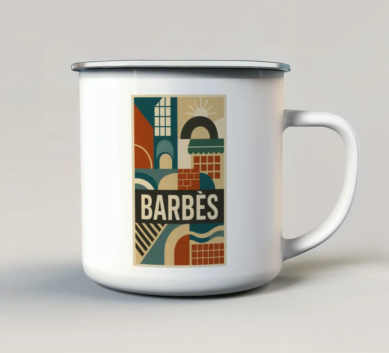 Barbès - L'energia grezza di Parigi in colori vivaci tazza in smalto da JETLAG | affiches voyage