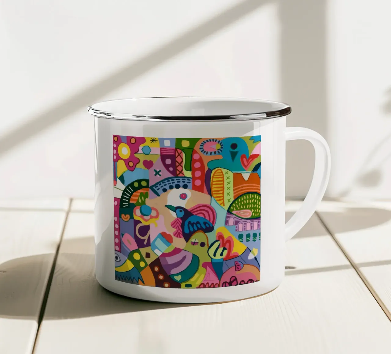 Symphonie abstraite dynamique mug en émail de Monarco Virtuoso