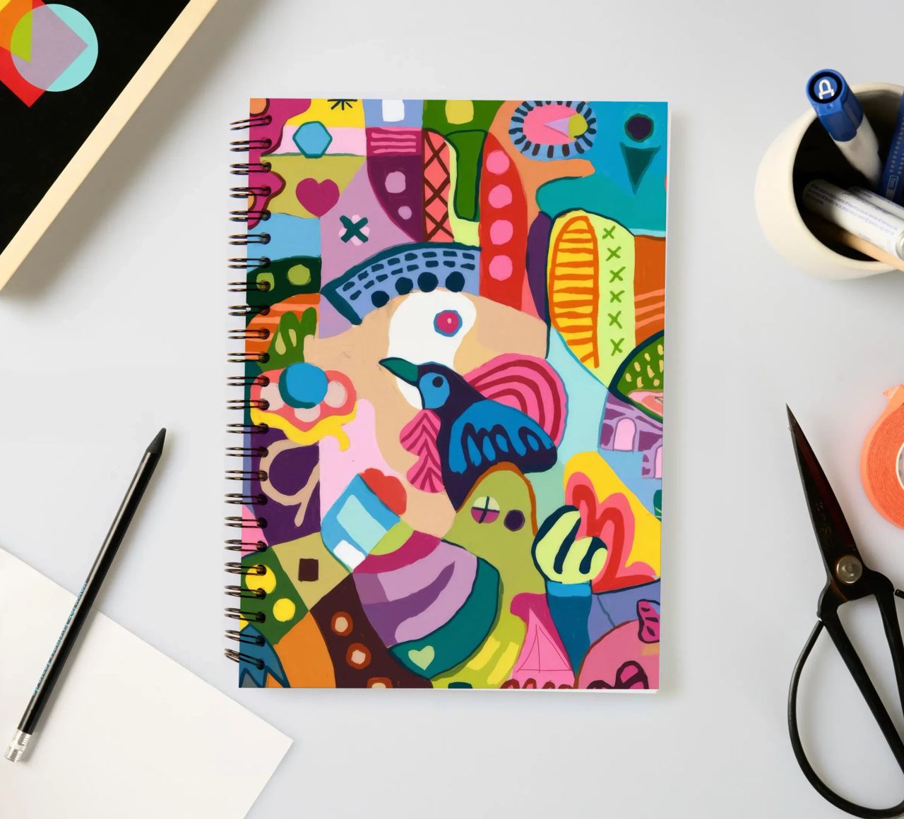 Dynamic Abstract Symphony spiral notebook by Monarco Virtuoso